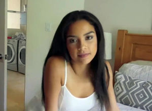 Gorgeous Latina  Romps Her Step-Brother